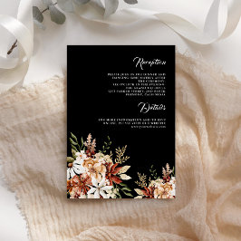 テラコッタフローラワイルドフラワーブラック結婚ズ詳細 エンクロージャーカード