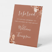 テラコッタフローラ予約父母記念 台座サイン (正面)