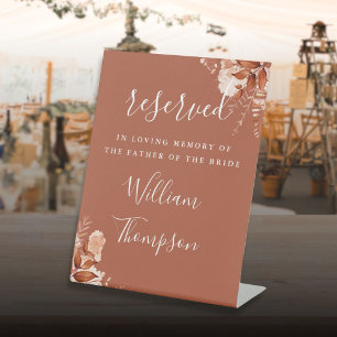 テラコッタフローラ予約父母記念 台座サイン