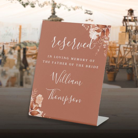 テラコッタフローラ予約父母記念 台座サイン