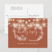 テラコッタフローラ曲リクエストRSVPカード インビテーションポストカード (正面/裏面)