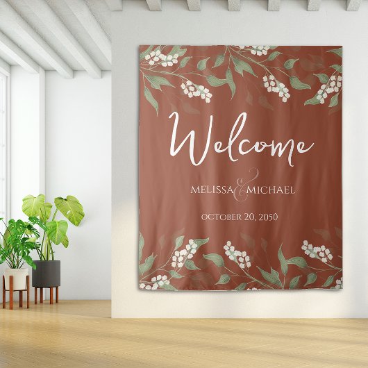 テラコッタフローラ書道アンパサンド緑 タペストリー