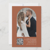 テラコッタフローラ植物写真QRコード結婚ズ 招待状 (裏面)