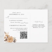 テラコッタフローラ植物学QRコードウェディングRSVP ポストカード (裏面)