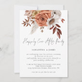 テラコッタフローラ楽しくずっと後のパーティー結婚の 招待状 (正面)