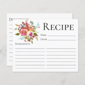 テラコッタフローラ水彩色シャワーレシピカード (正面/裏面)