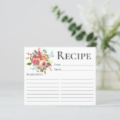 テラコッタフローラ水彩色シャワーレシピカード (スタンド正面)