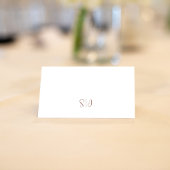 テラコッタフローラ白い緑の葉エレガント プレイスカード