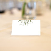 テラコッタフローラ白い緑の葉空白の プレイスカード