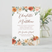 テラコッタフローラ秋パンプキ結婚ンズ 招待状 (スタンド正面)