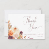 テラコッタフローラ秋ブライダルシャワー サンキューカード (正面)