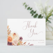 テラコッタフローラ秋ブライダルシャワー サンキューカード (スタンド正面)