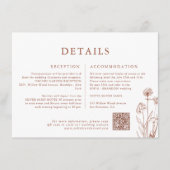 テラコッタフローラ秋ワイルドフラワー結婚ズ詳細 エンクロージャーカード (正面)