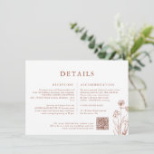 テラコッタフローラ秋ワイルドフラワー結婚ズ詳細 エンクロージャーカード (スタンド正面)