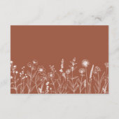 テラコッタフローラ秋ワイルドフラワー結婚ズ詳細 エンクロージャーカード (裏面)