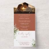 テラコッタフローラ結婚グリーンリーの写真 オールインワン招待状 (内側)