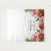 テラコッタフローラ結婚リーフの写真ブース タペストリー (正面(横))