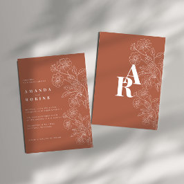 テラコッタフローラ結婚式招待状 招待状