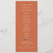 テラコッタフローラ結婚式 プログラム (裏面)