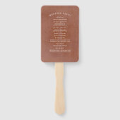 テラコッタフローラ結婚式 プログラム ハンドファン (裏面)