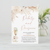 テラコッタフローラ花びらプロセッコブライダルシャワー 招待状 (スタンド正面)