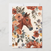 テラコッタフローラ馬女性のカーボーイバースデーパーティー 招待状 (裏面)
