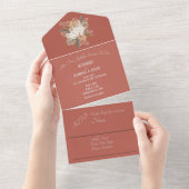 テラコッタフローラ オールインワン招待状 (貼ってはがせる)