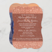 テラコッタフローラ、ハートつる植物結婚式招待状 招待状 (正面/裏面)