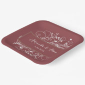 テラコッタフローリッシュウェディングシャワー紙プレート ペーパープレート (傾斜あり)