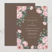 テラコッタブッシュユーカリの結婚式 招待状 (正面/裏面)