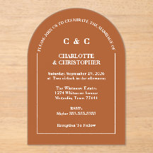 テラコッタブモダンルントオレンジ秋の結婚式