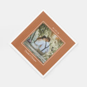 テラコッタブモダンルントオレンジ秋の結婚式 スタンダードランチョンナプキン (角)