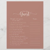 テラコッタブライダルシャワーサーチザゲストゲーム (正面)