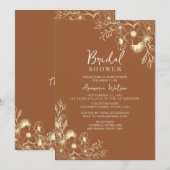 テラコッタブライダルシャワー招待 招待状 (正面/裏面)