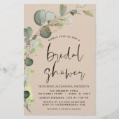 テラコッタブライダルシャワー素朴招待状 (正面)