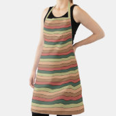 テラコッタブラウングリーンブラックオンウォーター色紙 エプロン (インサイチュ)