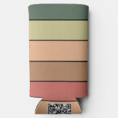 テラコッタブラウングリーンブラックオンウォーター色紙 スリム缶クーラー (裏面)