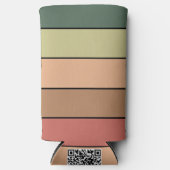 テラコッタブラウングリーンブラックオンウォーター色紙 スリム缶クーラー (正面)