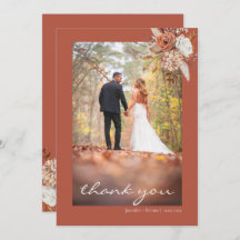 テラコッタブラウンボヘミアン素朴フローラ結婚ズ