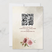 テラコッタブラウンボホフラワーズ結婚式招待状 招待状 (裏面)