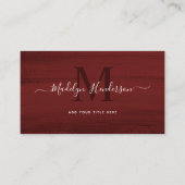 テラコッタブラシモダンストロークQRコード 名刺 (正面)