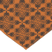 テラコッタブラック古代ギリシャの蛇行パターン ショートテーブルランナー (コーナー)