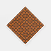 テラコッタブラック古代ギリシャの蛇行パターン スタンダードランチョンナプキン (角)