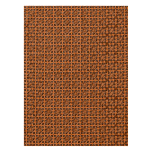 テラコッタブラック古代ギリシャの蛇行パターン テーブルクロス (正面)