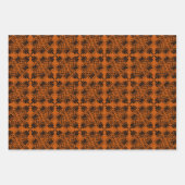 テラコッタブラック古代ギリシャの蛇行パターン ラッピングペーパーシート (正面2)