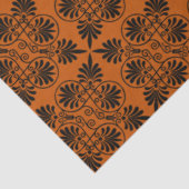 テラコッタブラック古代ギリシャの蛇行パターン 薄葉紙 (詳細)