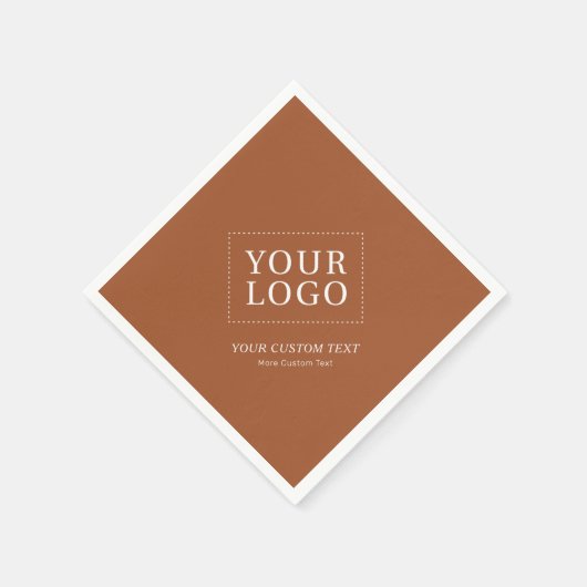 テラコッタブランドカスタムのビジネスロゴプロモーション スタンダードカクテルナプキン (角)