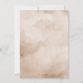 テラコッタブルガンディマウヴフローラ幾何学結婚ズ 招待状 (裏面)