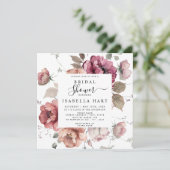 テラコッタブルゴーニュ秋ボホフローラブライダルシャワー 招待状 (スタンド正面)