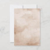 テラコッタブルゴーニュ緑結婚の幾何学模様 出欠カード (裏面)